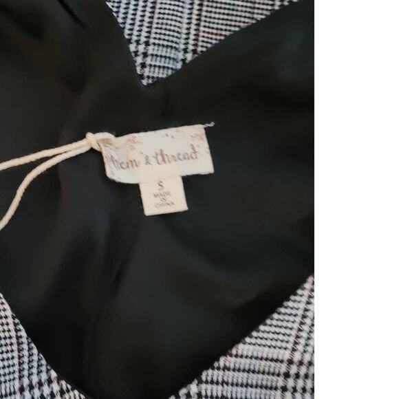 NWT Hem Thread Plaid Choker Dress Sm Preppy Collared Cutout Style Academia Core - Picture 6 of 10